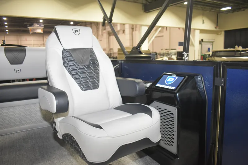 Slide: The Image of Luxury seating in 2026 Premier 250 Intrigue RLO - CL boat interior. - 7
