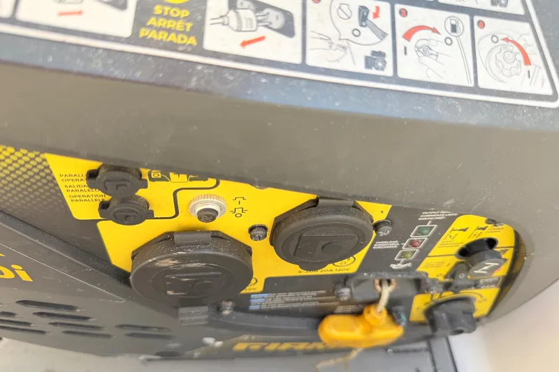 Slide: The Image of Control panel with instructions on a 2004 Grady White 273 boat. - 127