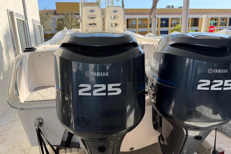 Slide: The Image of 2004 Grady White 273 boat with twin Yamaha 225 outboard engines. - 20