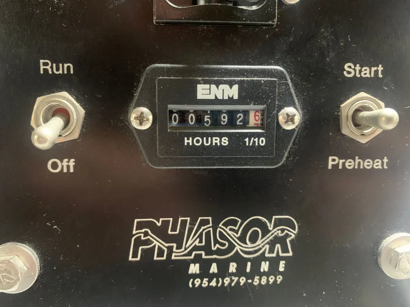 Slide: The Image of Engine room of Custom Carolina Terry Guthrie Sportfish 2000. - 37