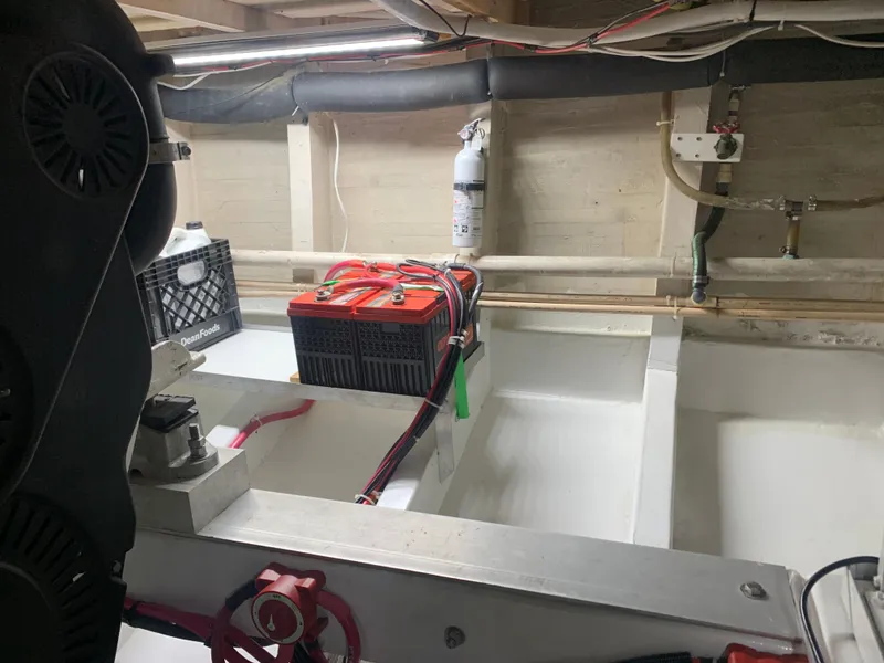 Slide: The Image of Interior of Custom Carolina Terry Guthrie Sportfish 2000 with fishing rod holder. - 42