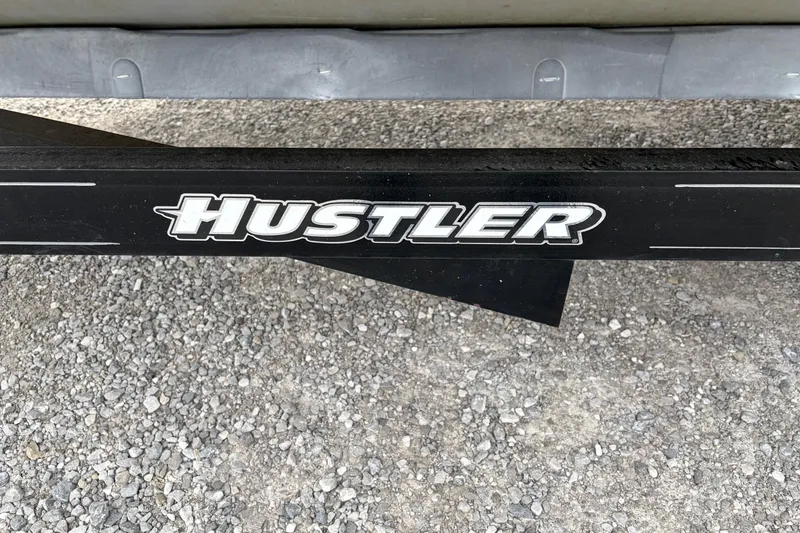 Slide: The Image of Black "Hustler" trailer for 2020 Tahoe Pontoon Sport Cruise Rear Bench 18'. - 18