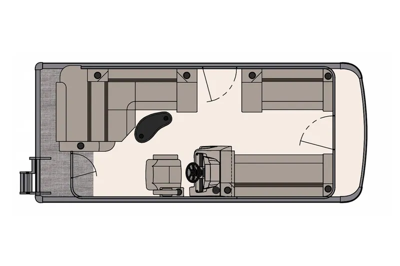Slide: The Image of Manufacturer Provided Image: 2020 Tahoe Pontoon Sport Cruise Rear Bench 18' floor plan. - 20