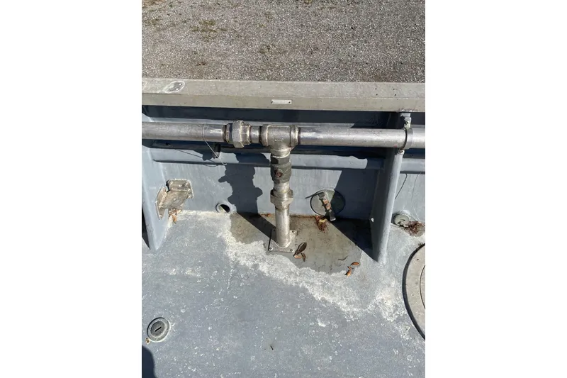 Slide: The Image of Metal piping on deck of 1987 Commercial Buoy Tender vessel. - 15