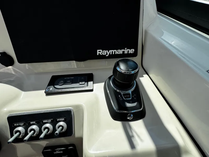 Slide: The Image of Control panel of 2019 Boston Whaler 270 Vantage with Raymarine equipment. - 35