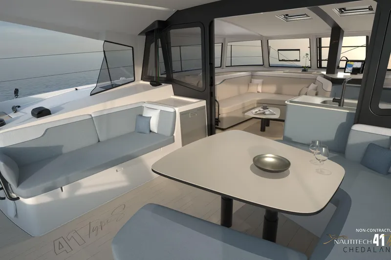 Slide: The Image of Interior of Nautitech 41 Type S yacht, model year 2026. - 14