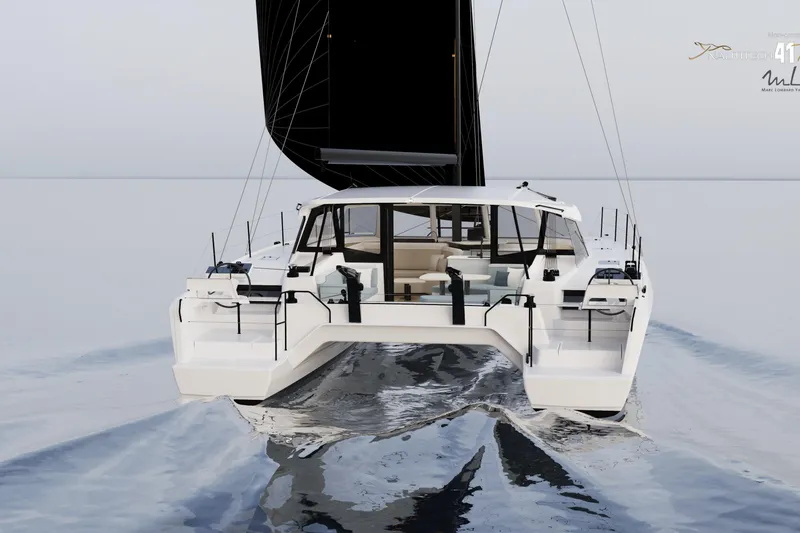 Slide: The Image of Nautitech 41 Type S 2026 catamaran on calm sea. - 3