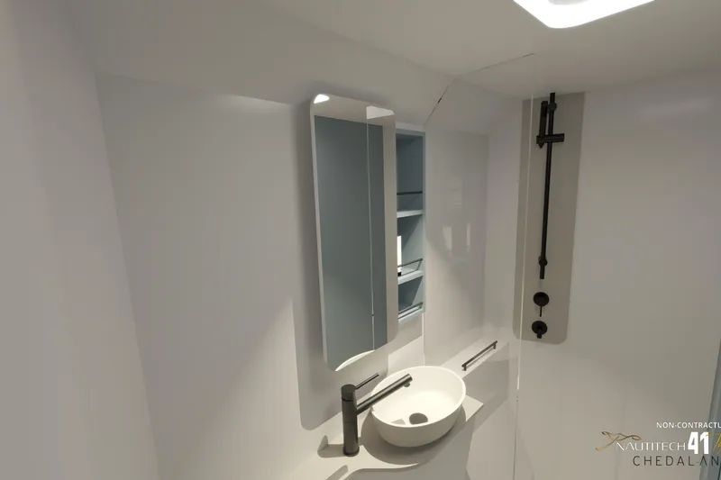 Slide: The Image of Modern bathroom in Nautitech 41 Type S, year 2026. - 39