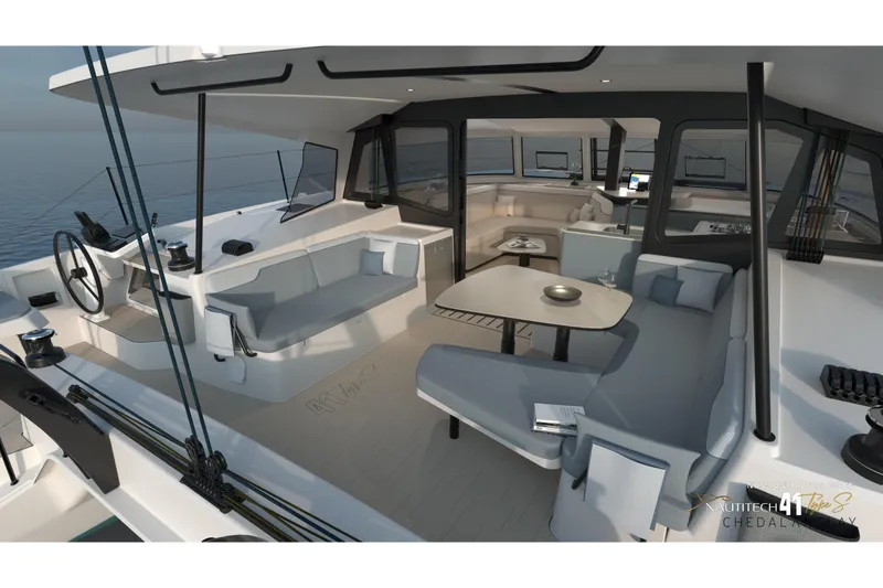 Slide: The Image of Interior view of Nautitech 41 Type S yacht, 2026 model. - 10