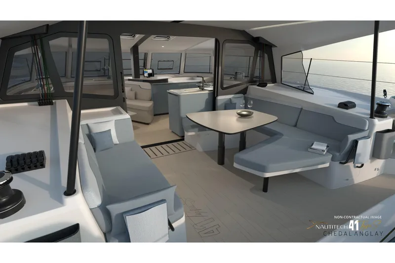 Slide: The Image of Interior of Nautitech 41 Type S yacht, model year 2026. - 12