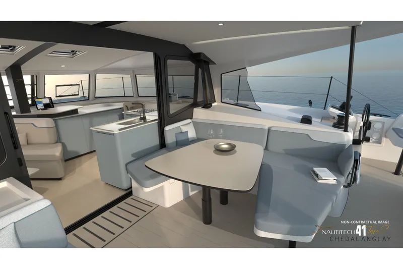 Slide: The Image of Interior of Nautitech 41 Type S yacht, year 2026. - 13