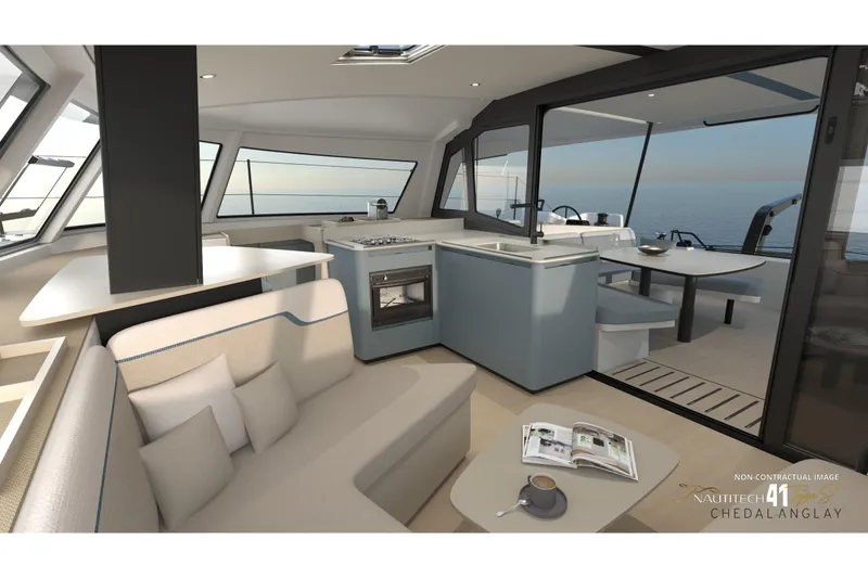 Slide: The Image of Interior of Nautitech 41 Type S yacht, model year 2026. - 16