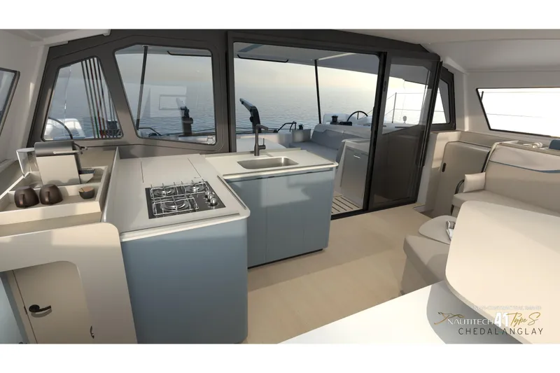 Slide: The Image of Interior of Nautitech 41 Type S yacht, model year 2026. - 19