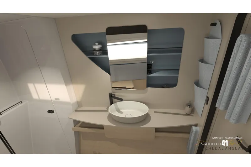 Slide: The Image of Modern bathroom in Nautitech 41 Type S, year 2026. - 31