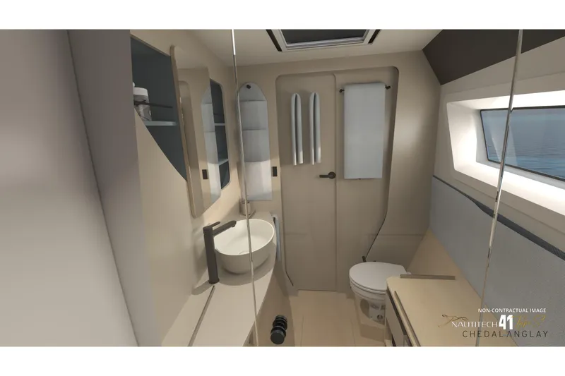 Slide: The Image of Modern bathroom in Nautitech 41 Type S, year 2026. - 32
