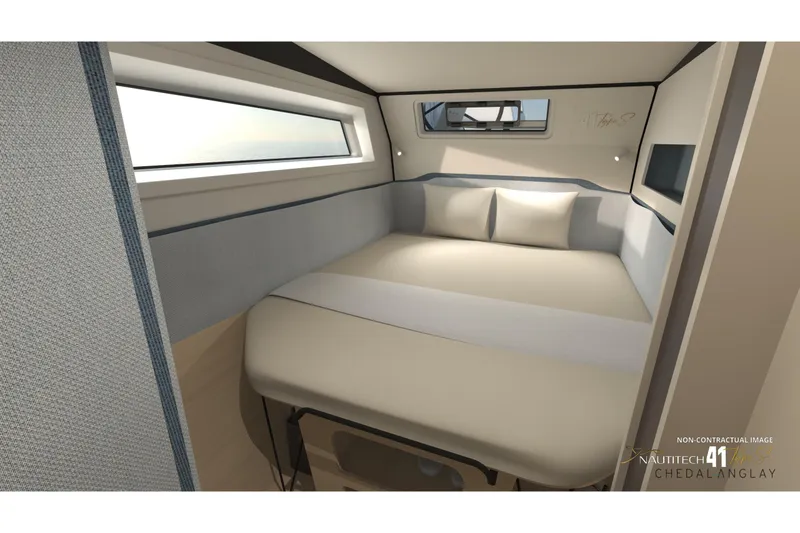 Slide: The Image of Interior of Nautitech 41 Type S 2026 with cozy bed. - 33