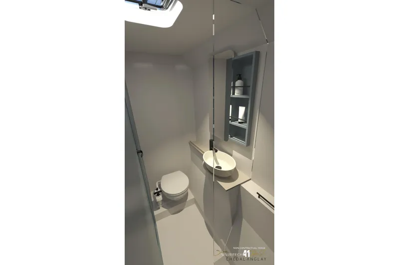 Slide: The Image of Modern bathroom in Nautitech 41 Type S, year 2026. - 39
