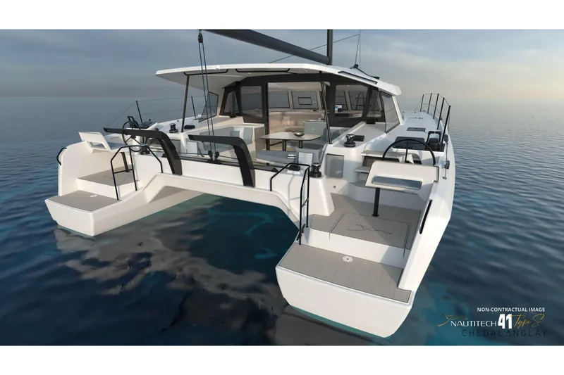 Slide: The Image of Nautitech 41 Type S 2026 catamaran on calm water. - 5