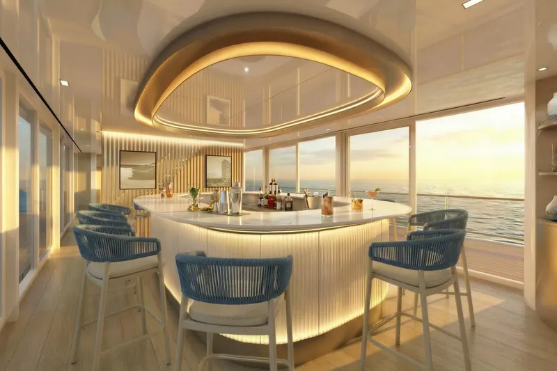 Slide: The Image of Luxurious bar in Arkhaus Villa 51, 2027 model, with ocean view. - 5
