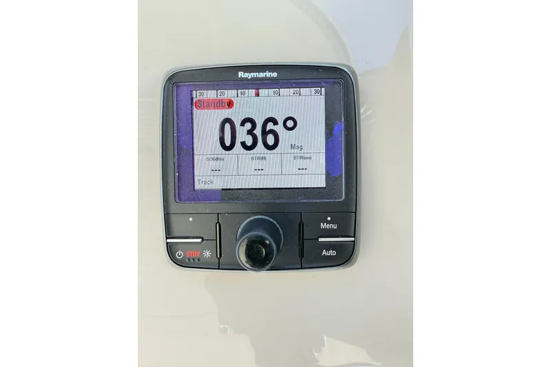 Slide: The Image of Raymarine navigation display on 2008 Sea Ray 40 Sundancer, showing 036 degrees. - 20
