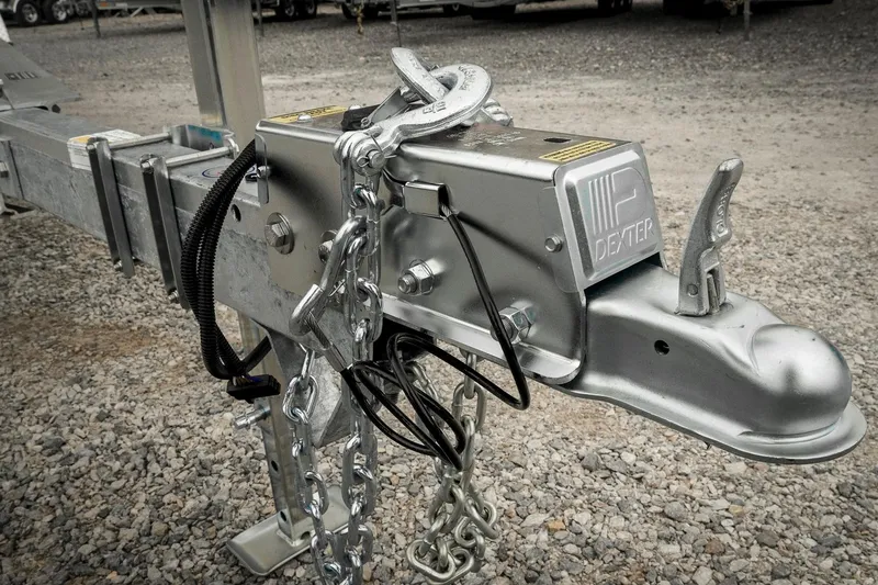 Slide: The Image of Trailer hitch of 2026 Tidewater 2500 Carolina Bay boat, featuring Dexter components. - 70