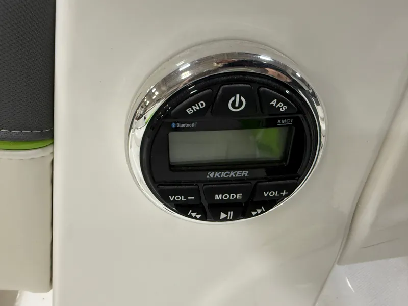 Slide: The Image of 2024 Tahoe T16 boat audio system with Kicker control. - 13