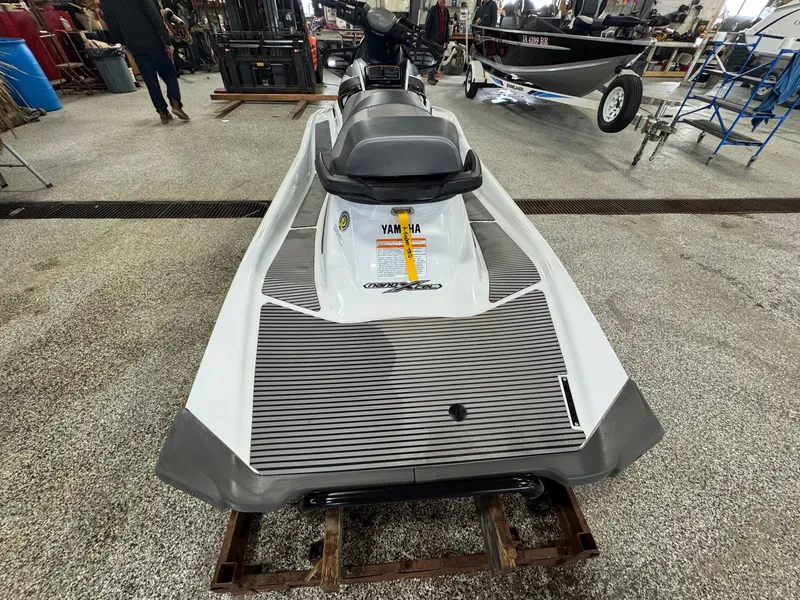 Slide: The Image of 2019 Yamaha VX Cruiser jet ski in a workshop. - 5
