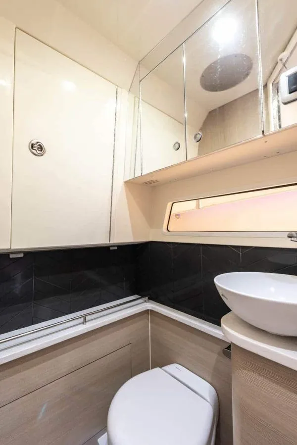 Slide: The Image of Interior of 2023 Scout 377 LXF featuring modern bathroom design. - 22