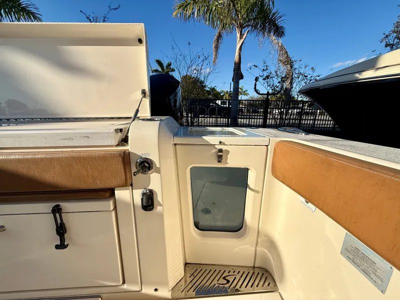 Slide: The Image of Interior view of the 2023 Scout 377 LXF boat. - 7