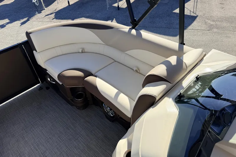 Slide: The Image of Luxurious seating on 2026 Avalon 2385 LSZ Quad Lounger, Tri Toon boat. - 13
