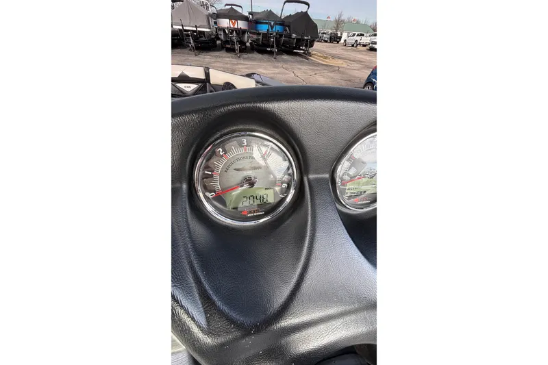 Slide: The Image of Close-up of 2012 Axis A22 boat dashboard with 204.8 hours on tachometer. - 37