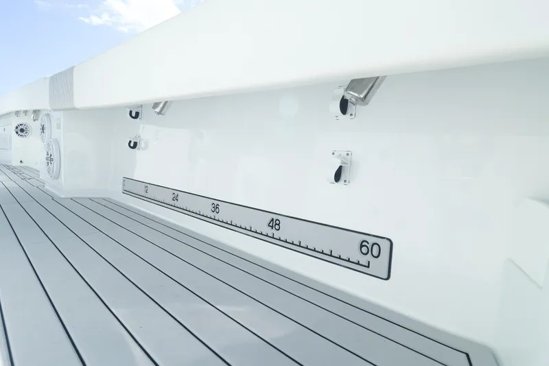 Slide: The Image of LED light and speaker on Freeman 47 boat ceiling, 2022 model. - 45