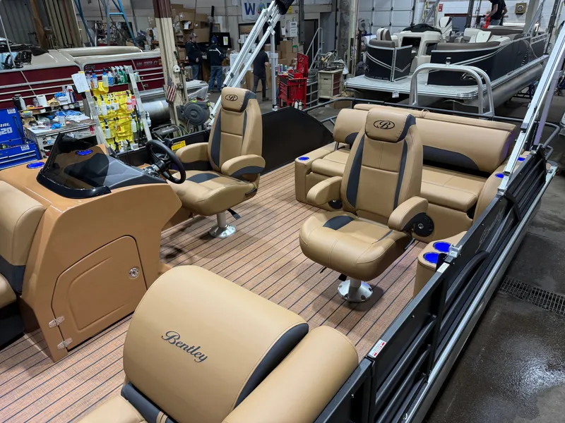 Slide: The Image of Bentley Pontoons Legacy 300HP Swingback 243 Tritoon 2026 - 3