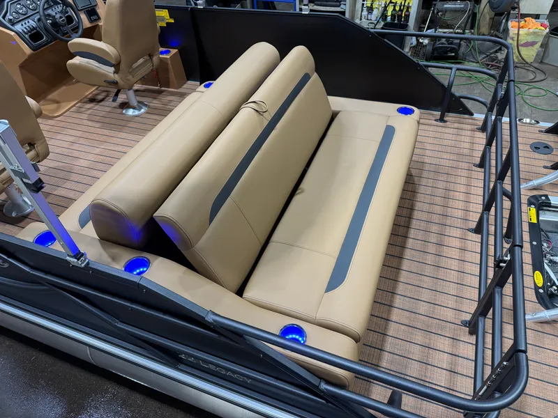 Slide: The Image of Bentley Pontoons Legacy 300HP Swingback 243 Tritoon 2026 - 9