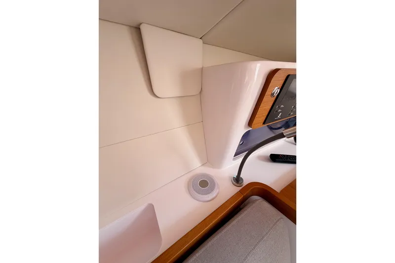 Slide: The Image of Interior view of 2023 Beneteau First 36 yacht, featuring sleek design and modern amenities. - 101