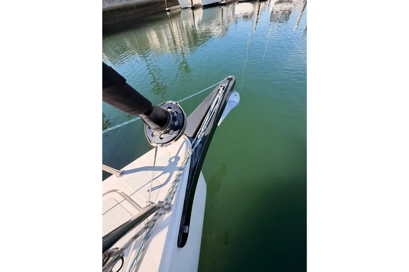 Slide: The Image of Bow view of 2023 Beneteau First 36 sailboat in marina. - 28