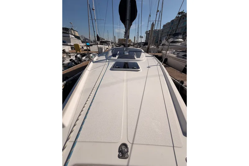 Slide: The Image of 2023 Beneteau First 36 sailboat deck view at marina. - 31