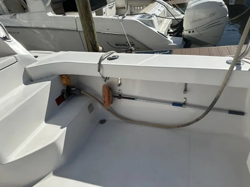 Slide: The Image of Interior of a 2005 Luhrs 33 Convertible boat at the dock. - 14