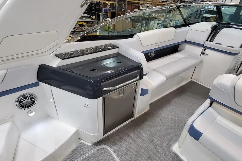 Slide: The Image of 2020 Formula 310 Bowrider interior with sleek seating and modern amenities. - 14