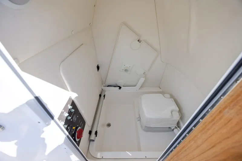 Slide: The Image of 2022 Century Coronado interior bathroom with compact design and modern amenities. - 22