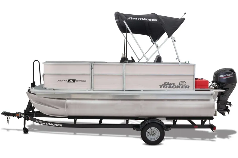 Slide: The Image of Sun Tracker Party Barge 16 DLX 2026 - 16