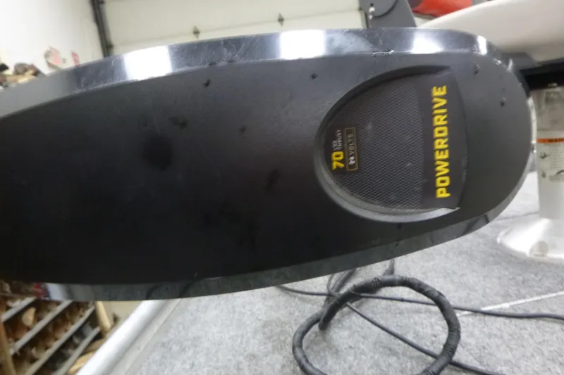 Slide: The Image of Close-up of a Sea Nymph TX170 1988 PowerDrive motor with 70 lb thrust. - 5