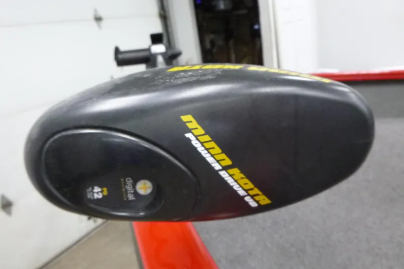 Slide: The Image of Minn Kota Power Drive trolling motor on 2015 Tracker Pro Guide V-16 SC boat. - 8