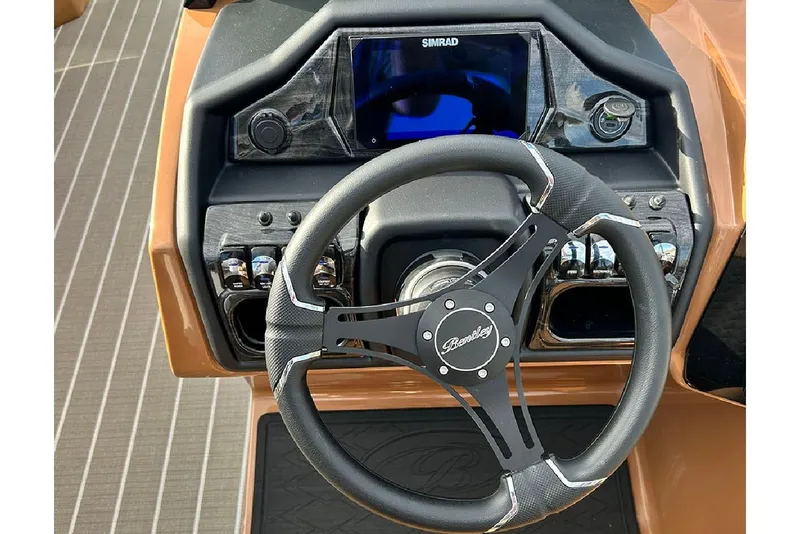 Slide: The Image of Steering wheel and dashboard of 2026 Bentley Pontoons Elite 223 Admiral boat. - 13