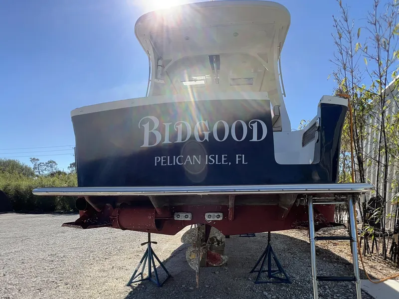 Slide: The Image of Marlow Pilot 31 boat, 2016 model, docked at Pelican Isle, FL. - 7