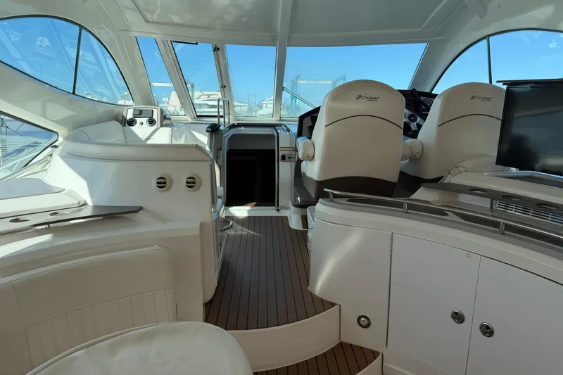 Slide: The Image of Interior of 2011 Cruisers Yachts 540 Sports Coupe, featuring sleek design and modern amenities. - 59