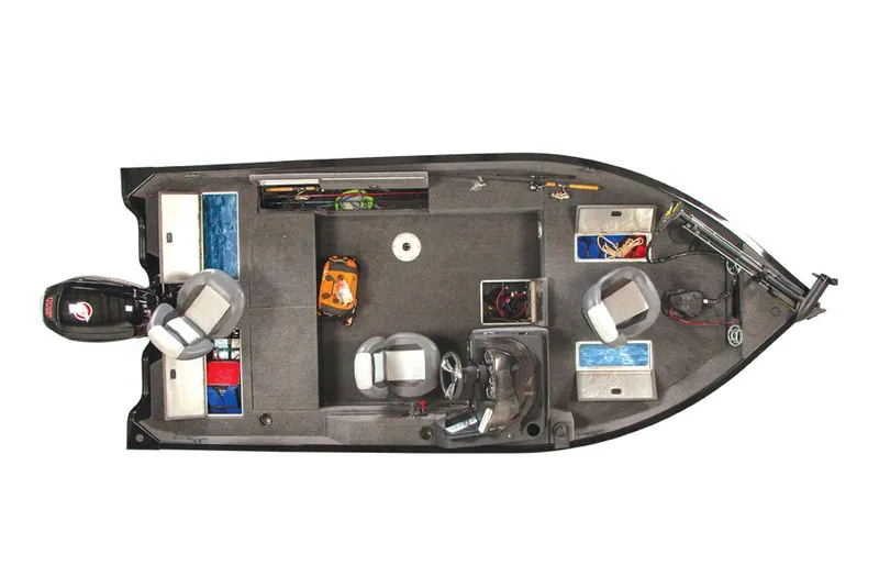 Slide: The Image of Manufacturer Provided Image: Top view of 2023 Lowe Fishing Machine 1675 SC boat layout. - 30
