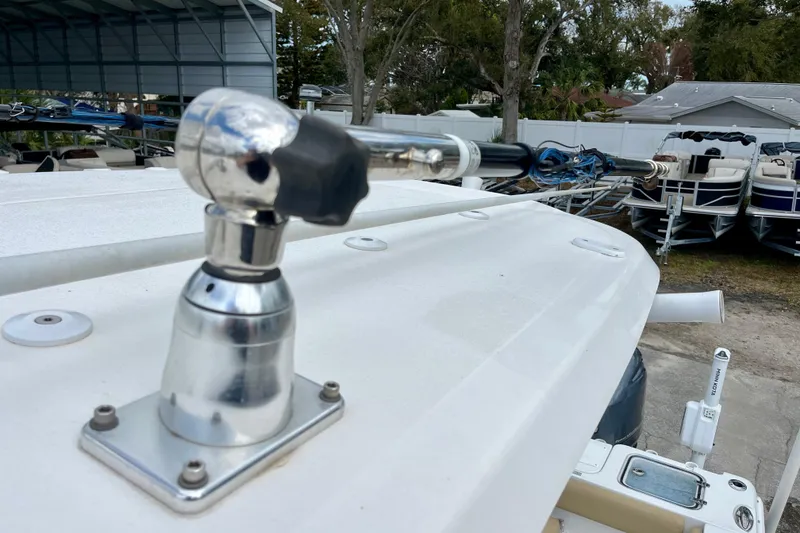 Slide: The Image of 2018 Sea Hunt Gamefish 27 Coffin Box with mounted fishing rod holder. - 22