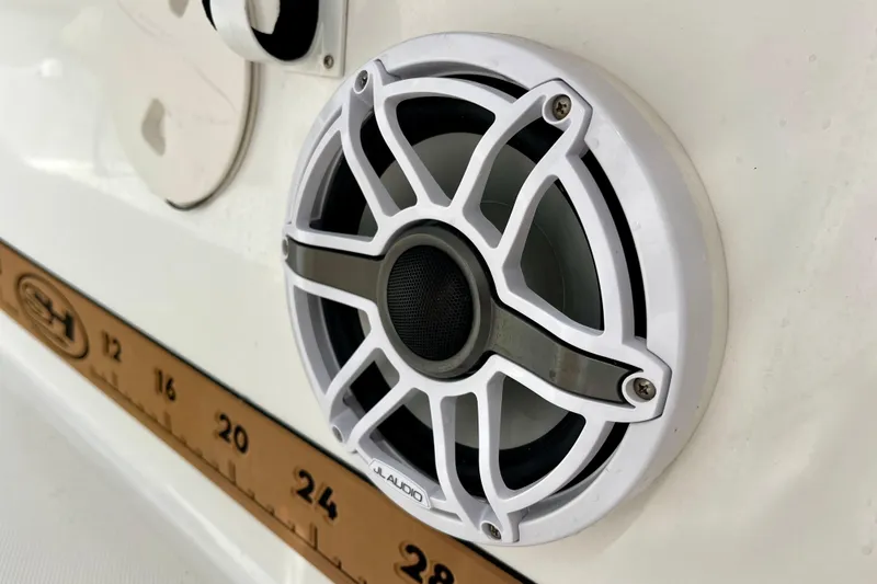 Slide: The Image of Close-up of JL Audio speaker on 2018 Sea Hunt Gamefish 27 Coffin Box boat. - 41