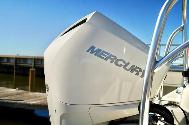 Slide: The Image of 2020 Key West 203 FS boat with Mercury engine at dockside. - 22